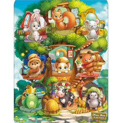 Рамка-вкладиш "Тришаровий "Де чий будинок на дереві?", ТМ "Ань-Янь", ТМ "Ань-Янь"