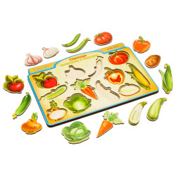 Рамка - вкладиш "Двошаровий сортер: "Овочі зовні та всередині", ТМ "Ань-Янь"