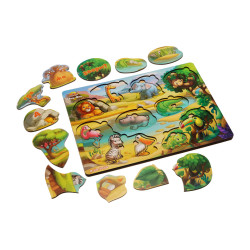 Рамка - вкладиш "Двошаровий сортер "А де ж звірі?", ТМ "Ань-Янь"