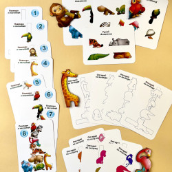 Гра на липучці з картками "Повтори за схемою - Африка" , ТМ "Ань-Янь" Гра на липучці з картками "Повтори за схемою - Африка" , ТМ "Ань-Янь"