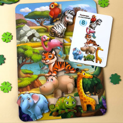 Гра на липучці з картками "Повтори за схемою - Африка" , ТМ "Ань-Янь"