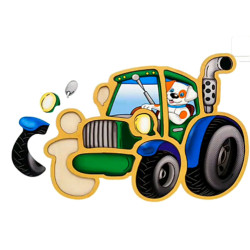 Контурний пазл "ТРАКТОР", ТМ "Ань-Янь"