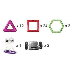 Магнітний конструктор Plastic box, 48 дет., МАГНІКОН Магнітний конструктор Plastic box, 48 дет., МАГНІКОН