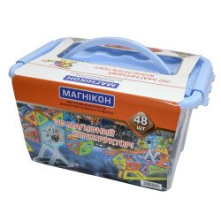 Магнітний конструктор Plastic box, 48 дет., МАГНІКОН Магнітний конструктор Plastic box, 48 дет., МАГНІКОН
