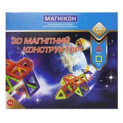 Магнітний конструктор, 30 дет., МАГНІКОН