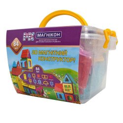 Магнітний конструктор Plastic box, 84 дет., МАГНІКОН
