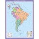 Южная Америка. Политическая карта, м-б 1:8 000 000 (на планках)