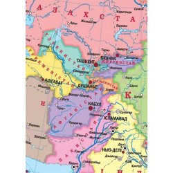Євразія. Політична карта, м-б 1:10 000 000 (на планках) Євразія. Політична карта, м-б 1:10 000 000 (на планках)
