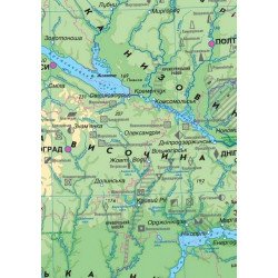 Україна. Фізична карта, м-б 1:1 000 000 (на картоне, на планках), Картографія Україна. Фізична карта, м-б 1:1 000 000 (на картоне, на планках), Картографія