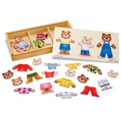 Дерев'яний пазл "Одягни родину ведмедів", Melissa&Doug