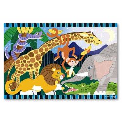 Мега-пазл "Сафарі", 24 елемента, Melissa&Doug Мега-пазл "Сафарі", 24 елемента, Melissa&Doug