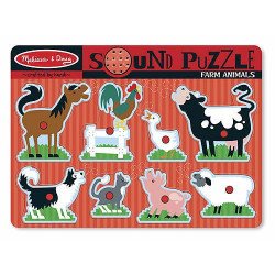Звуковий пазл "Тварини ферми ", Melissa&Doug Звуковий пазл "Тварини ферми ", Melissa&Doug