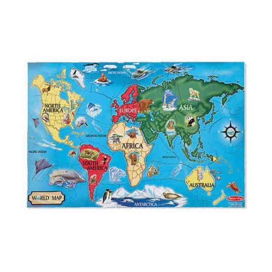 Мега-пазл "Карта світу", 33 ел., Melissa&Doug
