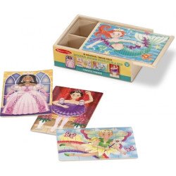 Набір із 4 пазлів в коробці "Казкові друзі", Melissa&Doug Набір із 4 пазлів в коробці "Казкові друзі", Melissa&Doug