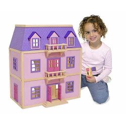Багатоповерховий дерев'яний ляльковий будиночок, Melissa&Doug Багатоповерховий дерев'яний ляльковий будиночок, Melissa&Doug