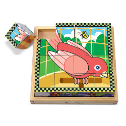 Дерев'яні кубики на платформі "Домашні тварини", Melissa&Doug