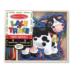 Дерев'яна шнурівка "Ферма", Melissa&Doug Дерев'яна шнурівка "Ферма", Melissa&Doug