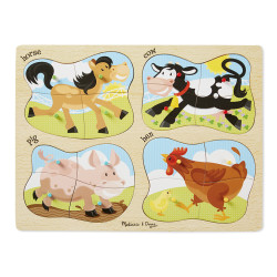 Дерев'яні пазли 4 в 1 "Ферма", Melissa&Doug