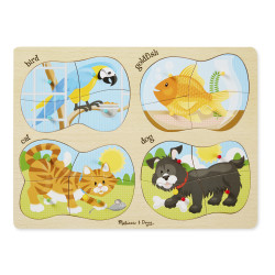 Дерев'яні пазли 4 в 1 "Домашні тварини", Melissa&Doug