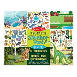 Набір багаторазових наліпок "Місця існування тварин", Melissa&Doug Набір багаторазових наліпок "Місця існування тварин", Melissa&Doug
