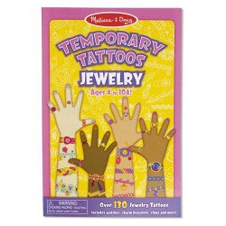 Мої перші тимчасові татуювання - Ювелірні вироби, 130 шт., Melissa&Doug Мої перші тимчасові татуювання - Ювелірні вироби, 130 шт., Melissa&Doug