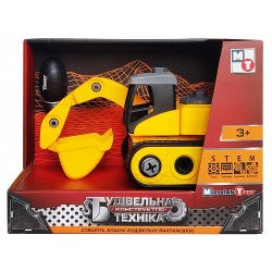 Конструктор "Будівельна техніка" - Екскаватор (картон), Microlab Toys Конструктор "Будівельна техніка" - Екскаватор (картон), Microlab Toys