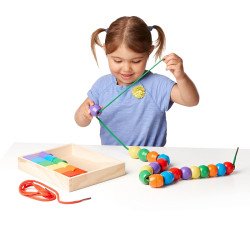 Дерев'яна шнурівка початкового рівня, Melissa&Doug Дерев'яна шнурівка початкового рівня, Melissa&Doug