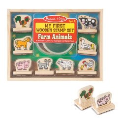 Мої перші штампи "Тварини ферми", 8 шт. Melissa&Doug Мої перші штампи "Тварини ферми", 8 шт. Melissa&Doug