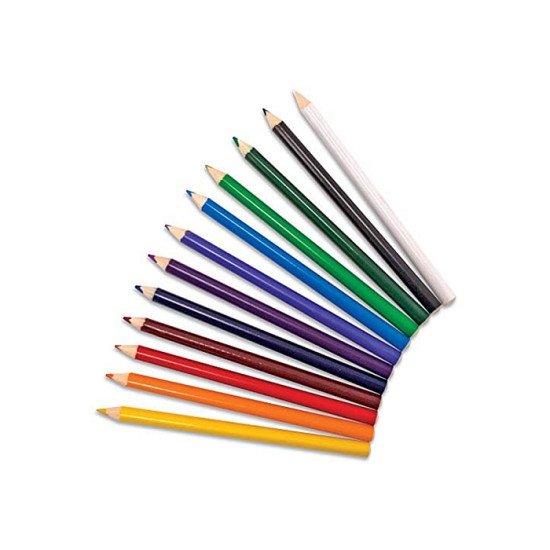 Кольорові трикутні олівці, 12 кольорів, Melissa&Doug