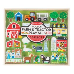 Дерев'яний ігровий набір "Ферма і трактор", Melissa&Doug Дерев'яний ігровий набір "Ферма і трактор", Melissa&Doug
