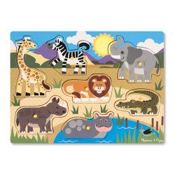 Дерев'яна рамка-вкладиш "Сафарі", 7 ел., Melissa&Doug Дерев'яна рамка-вкладиш "Сафарі", 7 ел., Melissa&Doug