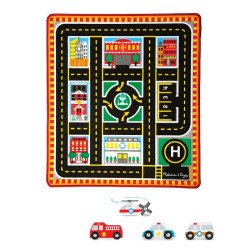 Ігровий килимок з машинками "Рятувальні автомобілі", Melissa&Doug Ігровий килимок з машинками "Рятувальні автомобілі", Melissa&Doug