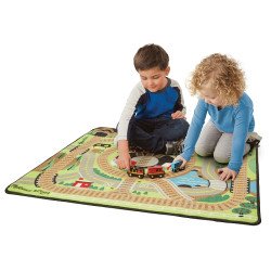 Ігровий килимок з паровозиками "Залізниця", Melissa&Doug Ігровий килимок з паровозиками "Залізниця", Melissa&Doug