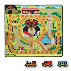 Ігровий килимок з паровозиками "Залізниця", Melissa&Doug Ігровий килимок з паровозиками "Залізниця", Melissa&Doug