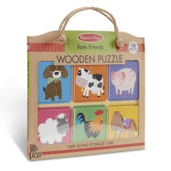Дерев'яні пазли у футлярі "Друзі ферми", Melissa&Doug