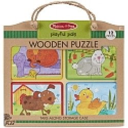 Дерев'яні пазли у футлярі "Грайливі друзі", Melissa&Doug