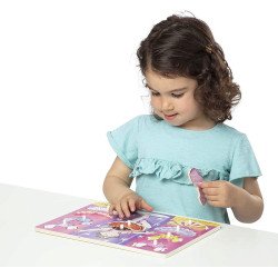 Дерев'яна рамка-вкладиш "Одягни балерину", Melissa&Doug Дерев'яна рамка-вкладиш "Одягни балерину", Melissa&Doug