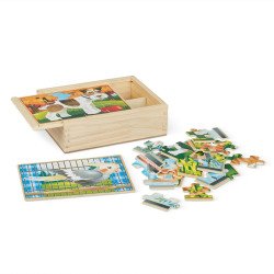 Набір із 4 пазлів в коробці "Домашні тварини", Melissa&Doug Набір із 4 пазлів в коробці "Домашні тварини", Melissa&Doug