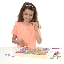 Великий набір дерев'яних намистин "Літній сад", Melissa&Doug Великий набір дерев'яних намистин "Літній сад", Melissa&Doug