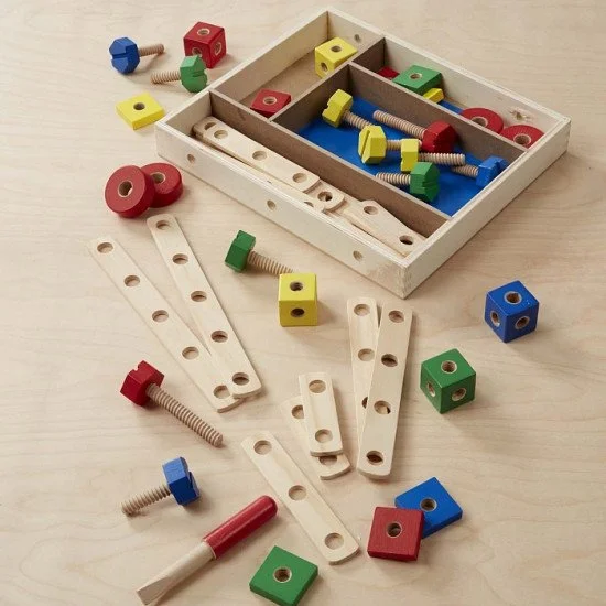 Дерев'яний будівельний конструктор в коробці, Melissa&Doug