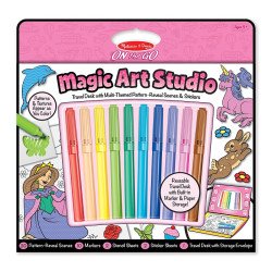 Чарівний набір для дівчаток "Розмальовка, наліпка, трафарет", Melissa&Doug Чарівний набір для дівчаток "Розмальовка, наліпка, трафарет", Melissa&Doug