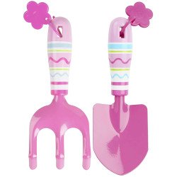 Металевий набір культіватора та лопатки "Квіточки", Melissa&Doug Металевий набір культіватора та лопатки "Квіточки", Melissa&Doug