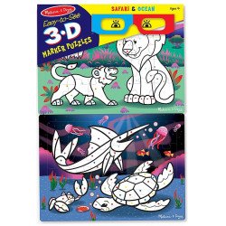 3D розмальовка по крапкам "Сафарі / Океан", Melissa&Doug 3D розмальовка по крапкам "Сафарі / Океан", Melissa&Doug