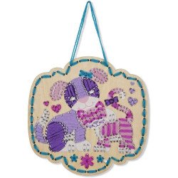 Вишивка по дереву "Кошеня і щеня",  Melissa&Doug Вишивка по дереву "Кошеня і щеня",  Melissa&Doug