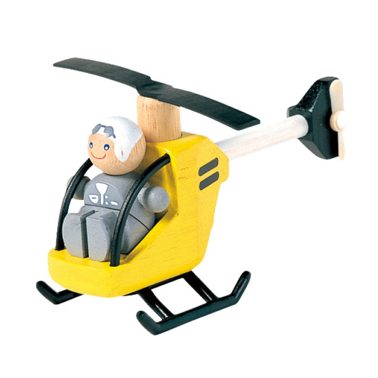Деревянная игрушка Вертолёт с пилотом, ТМ PLAN TOYS