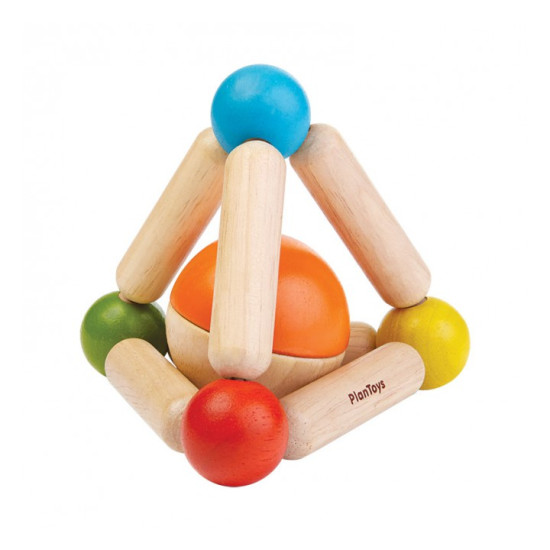 Деревянная игрушка Погремушка - треугольник, ТМ PLAN TOYS