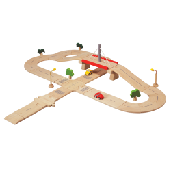 Дерев'яна іграшка Дорожня мережа (Deluxe), ТМ PLAN TOYS