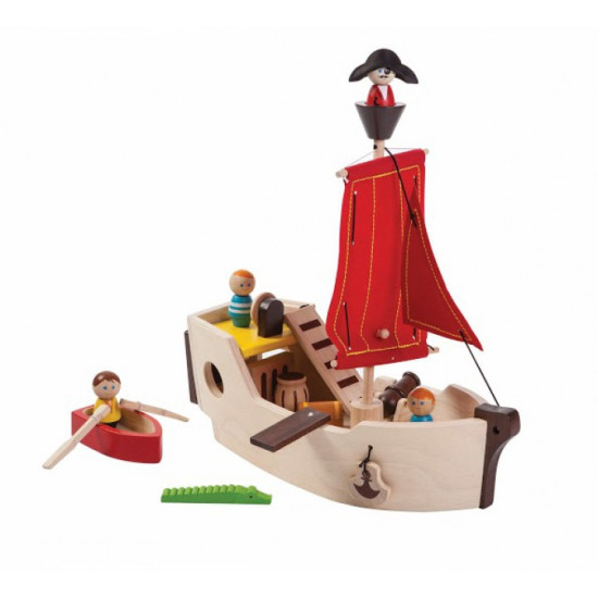Деревянная игрушка Пиратский корабль., ТМ PLAN TOYS