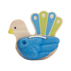 Деревянная игрушка Погремушка в виде птицы - Павлин, ТМ PLAN TOYS