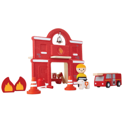 Деревянная игрушка Пожарная часть, ТМ PLAN TOYS Деревянная игрушка Пожарная часть, ТМ PLAN TOYS